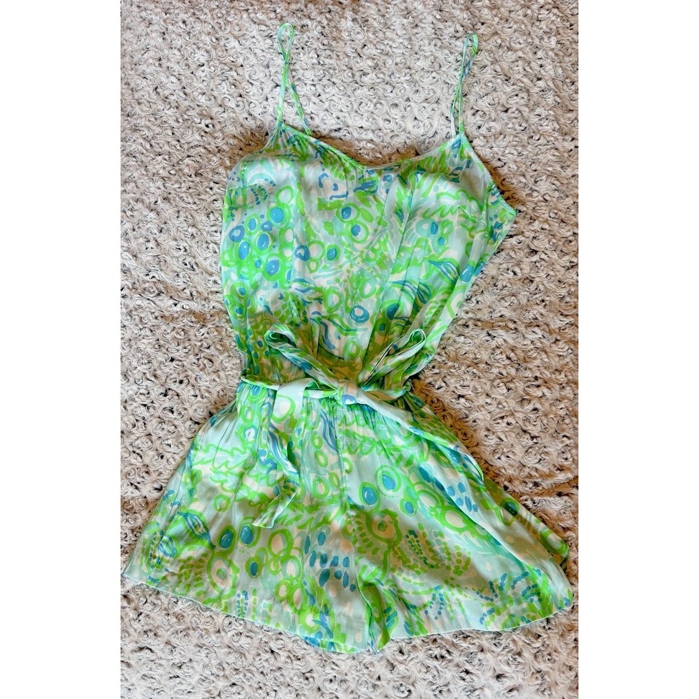 Lily Pulitzer Size S Deanna Romper in the Pool Blue Any Fins Possible colorway